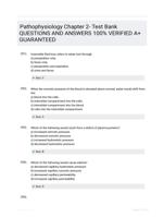 Pathophysiology Chapter 2- Test Bank QUESTIONS AND ANSWERS 100% VERIFIED A+ GUARANTEED