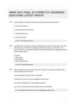 NRNP 6531 FINAL 25 CORRECTLY ANSWERED QUESTIONS LATEST UPDATE