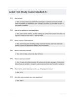 Lead Test Study Guide Graded A+