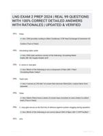 LNG EXAM 2 PREP 2024 | REAL 99 QUESTIONS WITH 100% CORRECT DETAILED ANSWERS WITH RATIONALES | UPDATED & VERIFIED
