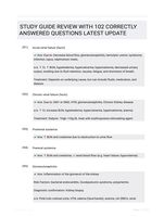 STUDY GUIDE REVIEW WITH 102 CORRECTLY ANSWERED QUESTIONS LATEST UPDATE