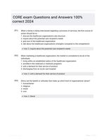 CORE exam Questions and Answers 100% correct 2024