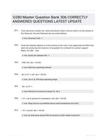 G280 Master Question Bank 306 CORRECTLY ANSWERED QUESTIONS LATEST UPDATE