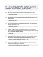 NR 548 EXAM QUESTIONS (36 TERMS) WITH VERIFIED DEFINITIONS UPDATED 2024