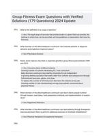 Group Fitness Exam Questions with Verified Solutions (179 Questions) 2024 Update