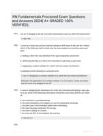 RN Fundamentals Proctored Exam Questions and Answers 2024( A+ GRADED 100% VERIFIED).
