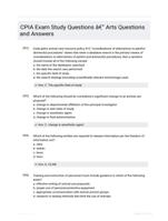 CPIA Exam Study Questions - Arts Questions and Answers