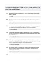 Pharmacology test bank Study Guide Questions and Correct Answers
