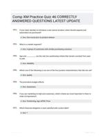 Comp XM Practice Quiz 46 CORRECTLY ANSWERED QUESTIONS LATEST UPDATE