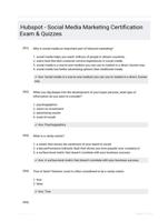 Hubspot - Social Media Marketing Certification Exam & Quizzes