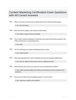 Content Marketing Certification Exam Questions with All Correct Answers
