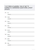 1.4.2 Cijfers en getallen: -tien of -tig? 16 CORRECTLY ANSWERED QUESTIONS LATEST UPDATE