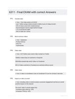 6311 - Final EXAM with correct Answers