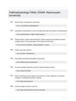 Pathophysiology FINAL EXAM- Rasmussen University