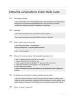 California Jurisprudence Exam: Study Guide