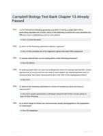Campbell Biology Test Bank Chapter 13 Already Passed