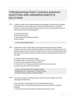 Pathophysiology Exam 2 practice questions QUESTIONS AND  ANSWERSCOMPLETE SOLUTIONS