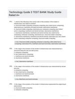 Technology Guide 3 TEST BANK Study Guide Rated A+
