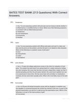 BATES TEST BANK |213 Questions| With Correct Answers.