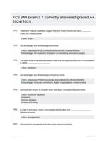 FCS 340 Exam 3 1 correctly answered graded A+ 2024/2025