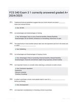 FCS 340 Exam 3 1 correctly answered graded A+ 2024/2025
