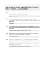 WGU D220 OA EXAM ANSWERS QUESTIONS & 100% PERFECT ANSWERS 2024