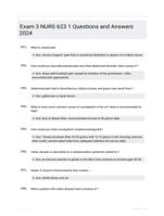 Exam 3 NURS 623 1 Questions and Answers 2024