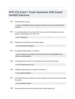 NTR 222 Exam 1 Exam  Questions With Expert Verified  Solutions