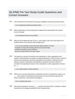 SEJPME Pre Test Study Guide Questions and Correct Answers
