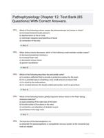Pathophysiology Chapter 12- Test Bank |85 Questions| With Correct Answers.