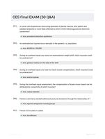 CES Final EXAM (50 Q&A)