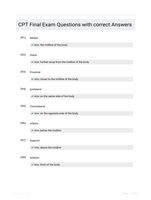 CPT Final Exam Questions with correct Answers