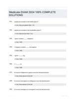 Medicate EXAM 2024 100% COMPLETE  SOLUTIONS