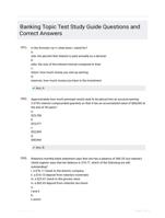 Banking Topic Test Study Guide Questions and Correct Answers