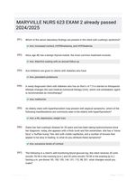 MARYVILLE NURS 623 EXAM 2 already passed 2024/2025