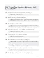 MSF Written Test Questions & Answers Study Guide Rated A+