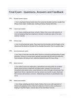 Final Exam - Questions, Answers and Feedback