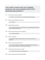 Tour Guide License exam Quiz (detailed questions and answers)(latest 2024/2025 update)already graded A+