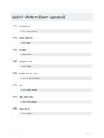 Latin II Midterm Exam (updated)