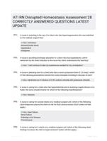 ATI RN Disrupted Homeostasis Assessment  28 CORRECTLY ANSWERED QUESTIONS LATEST UPDATE