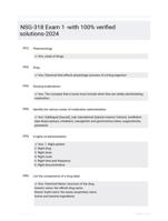 NSG-318 Exam 1 -with 100% verified solutions-2024