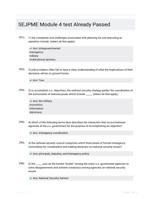 SEJPME Module 4 test Already Passed