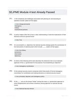 SEJPME Module 4 test Already Passed