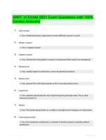 ARRT- VI EXAM 2021 Exam Questions with 100% Correct Answers