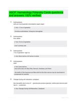 ASCP: Hematology Polansky Cards questions and answers 100% verified.