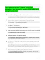 Microbiology exam 1- daydif ASU DTP | questions and answers | updated 2023/24 | with complete solution