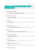 Willow IP Admin RX305/405 (2023  2024) Verified Solution