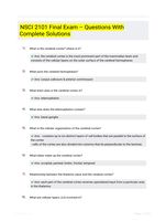 NSCI 2101 Final Exam  Questions With Complete Solutions