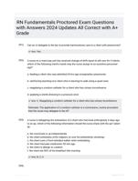 RN Fundamentals Proctored Exam Questions with Answers 2024 Updates All Correct with A+ Grade