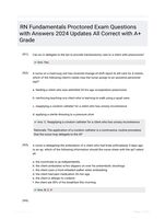 RN Fundamentals Proctored Exam Questions with Answers 2024 Updates All Correct with A+ Grade